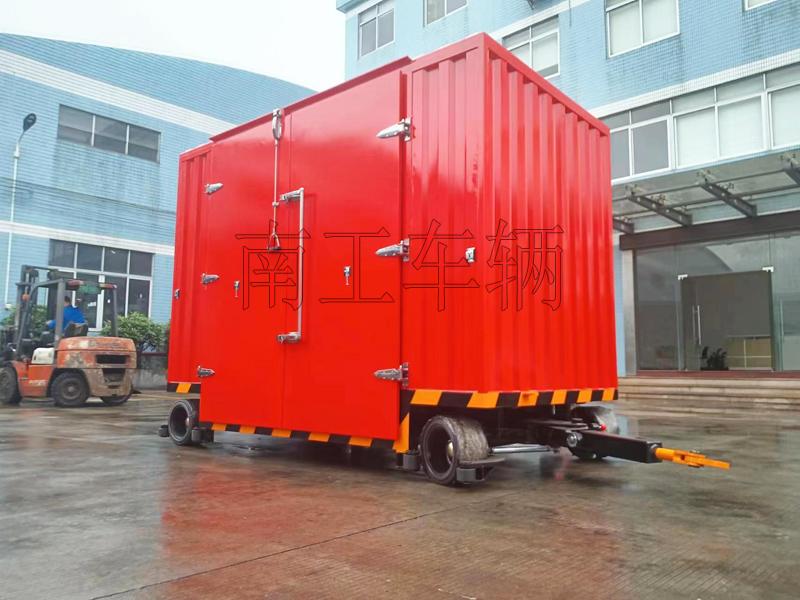 3吨双牵引箱式九州网页版登录入口-九州（中国） 无动力叉车牵引工具拖车